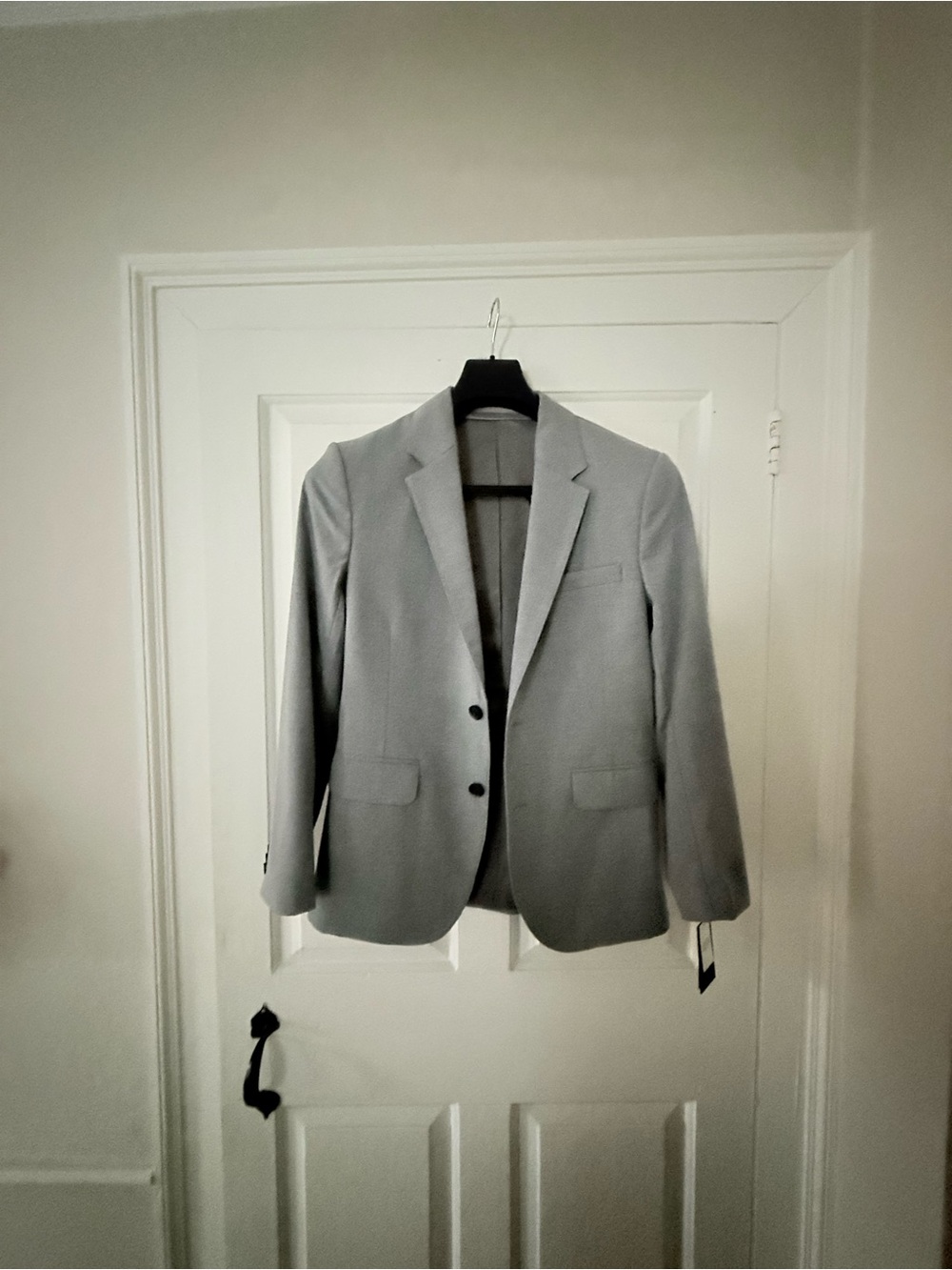 Men's Light Gray Two-Button Blazer - Classic Tailored Fit